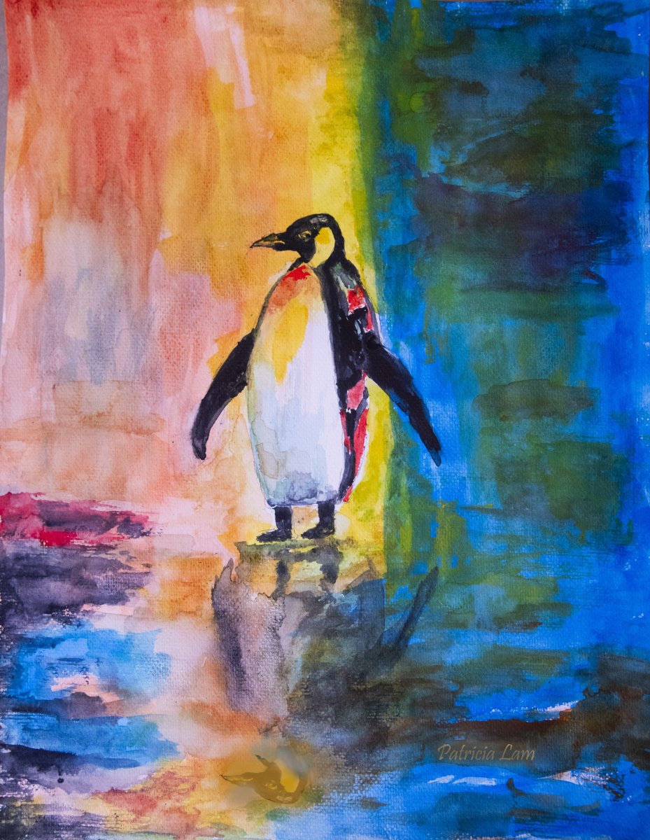 Penguin Painting by Patricia Lam