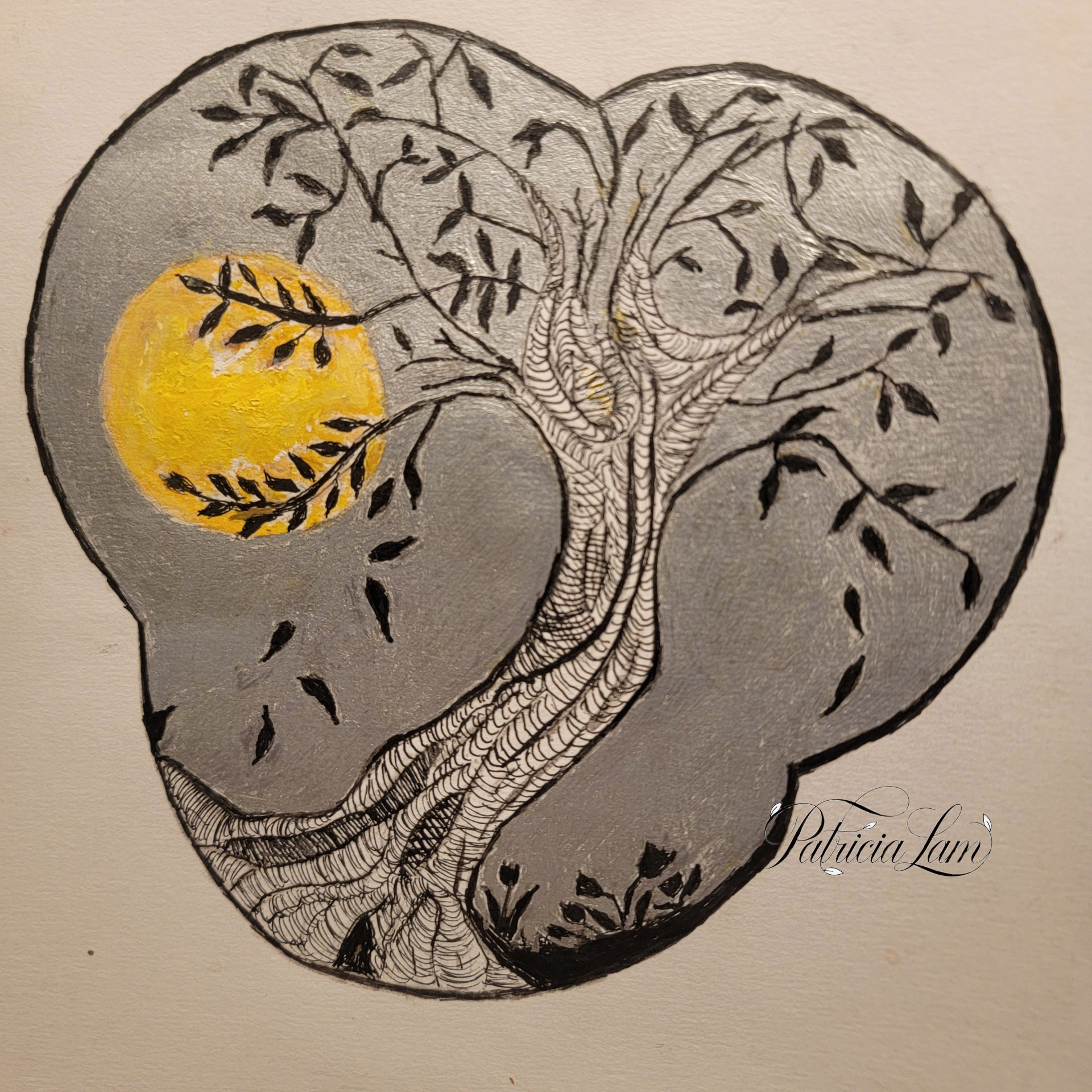 Moon shine thru the Leaves