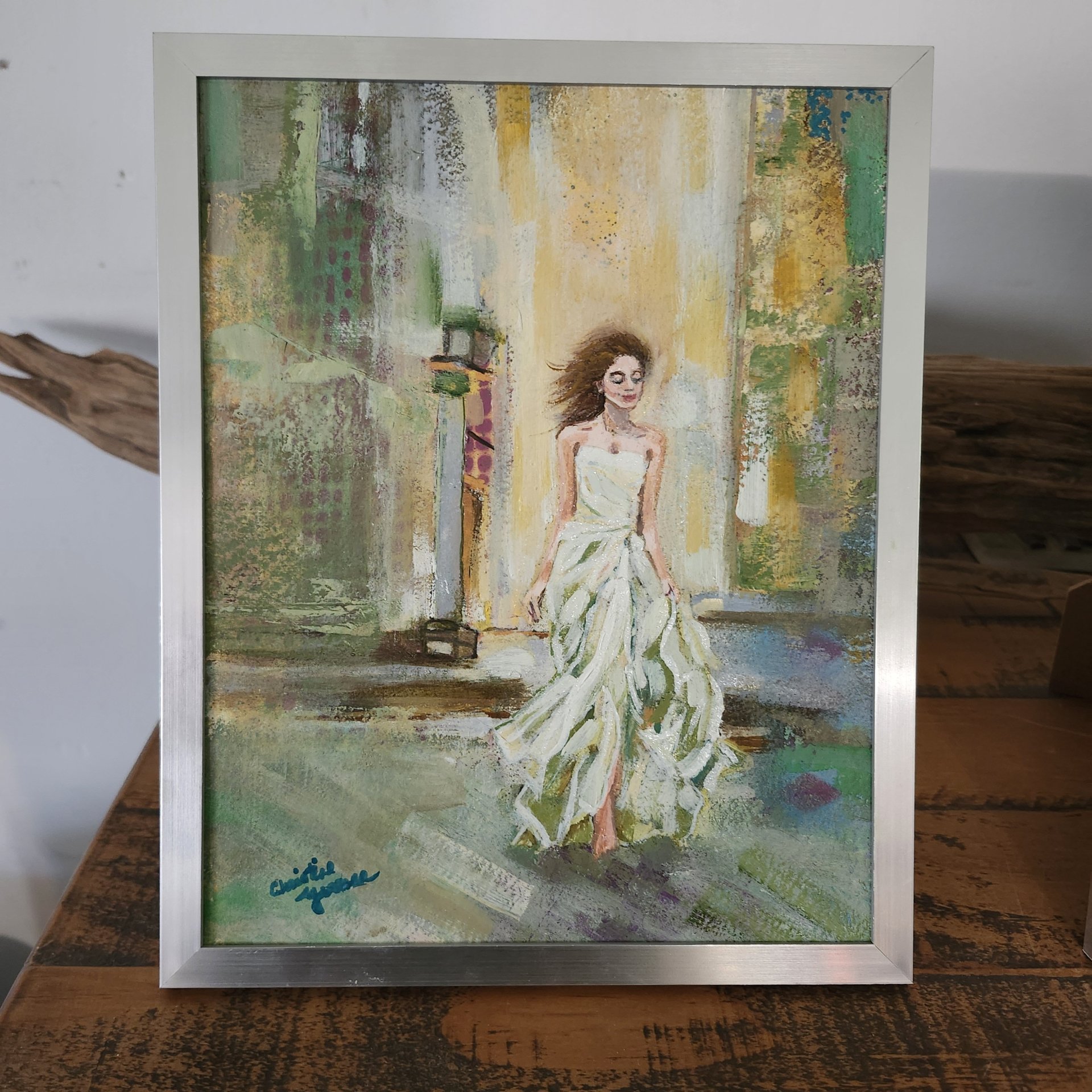 Mixed media oil on paper