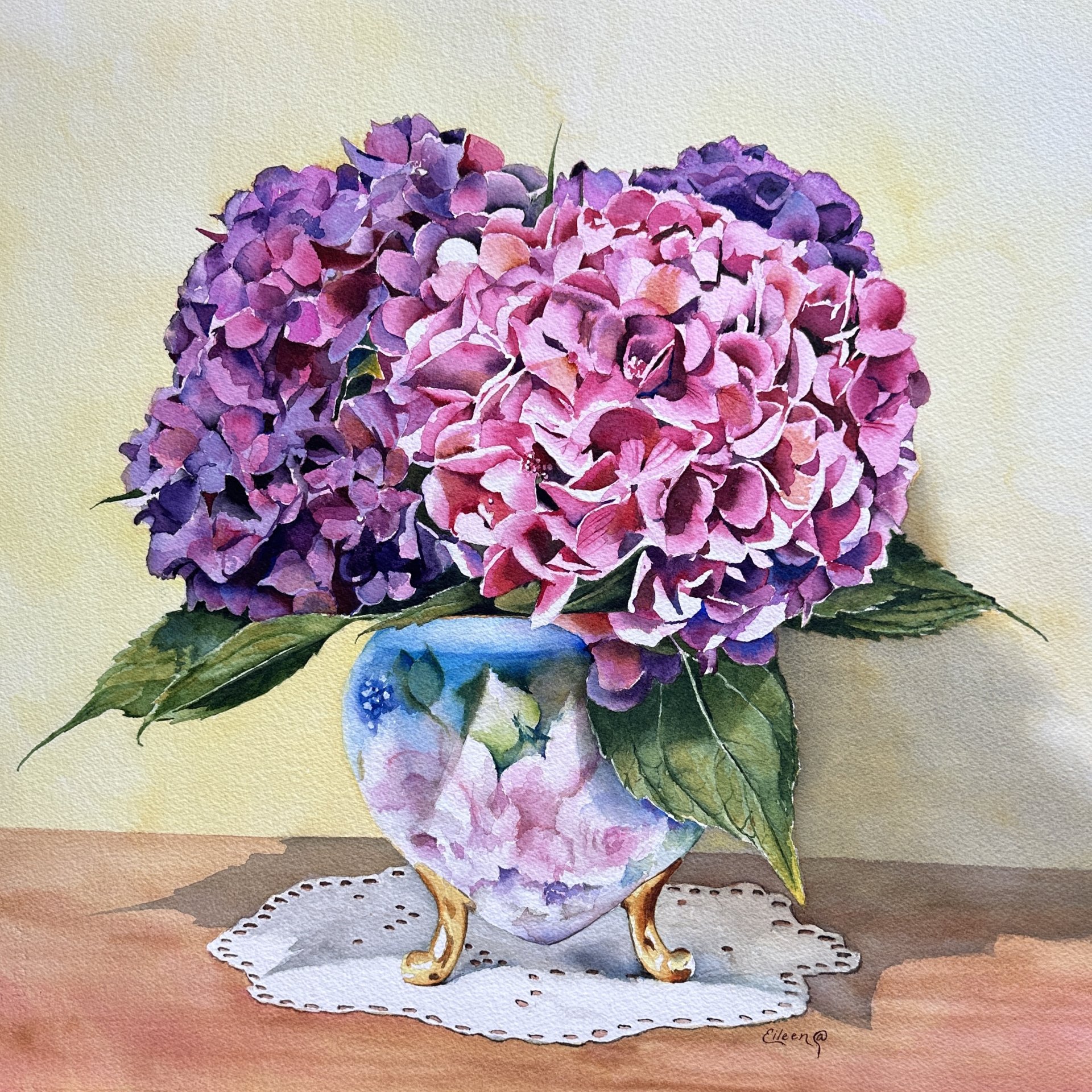 Hydrangeas in Vase
