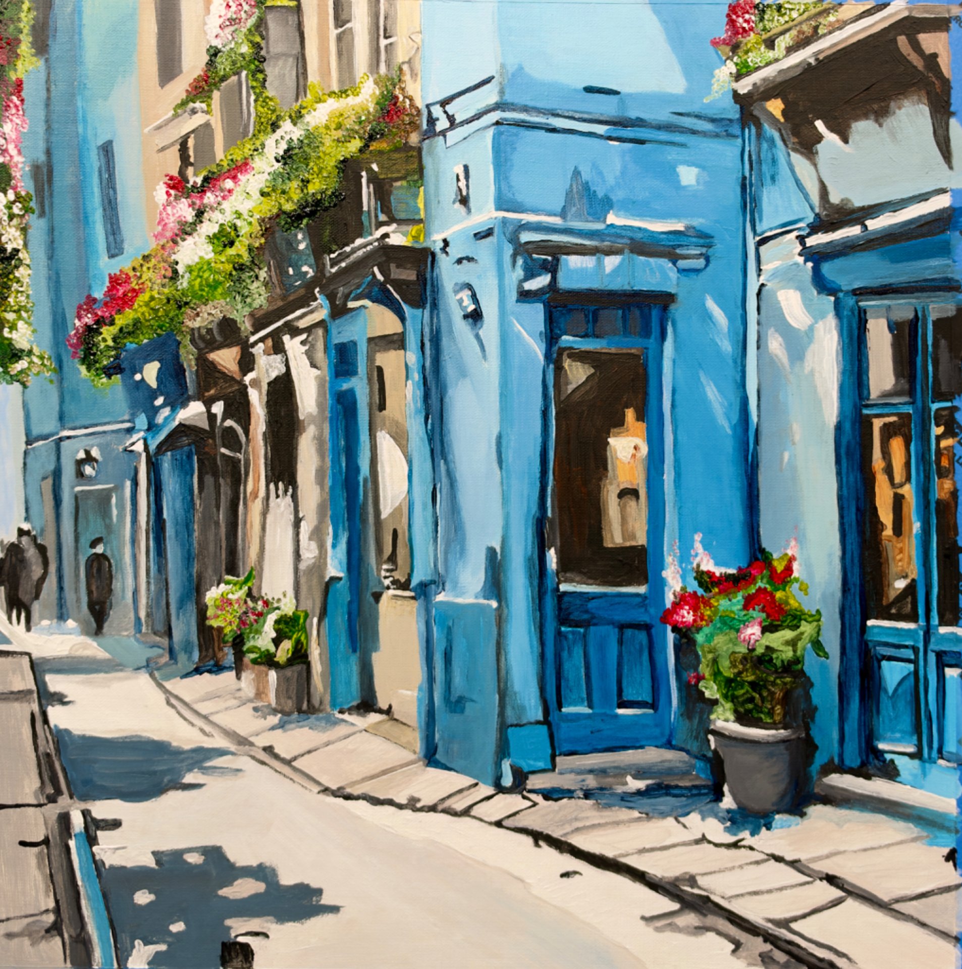 Blue Street in Afternoon Light