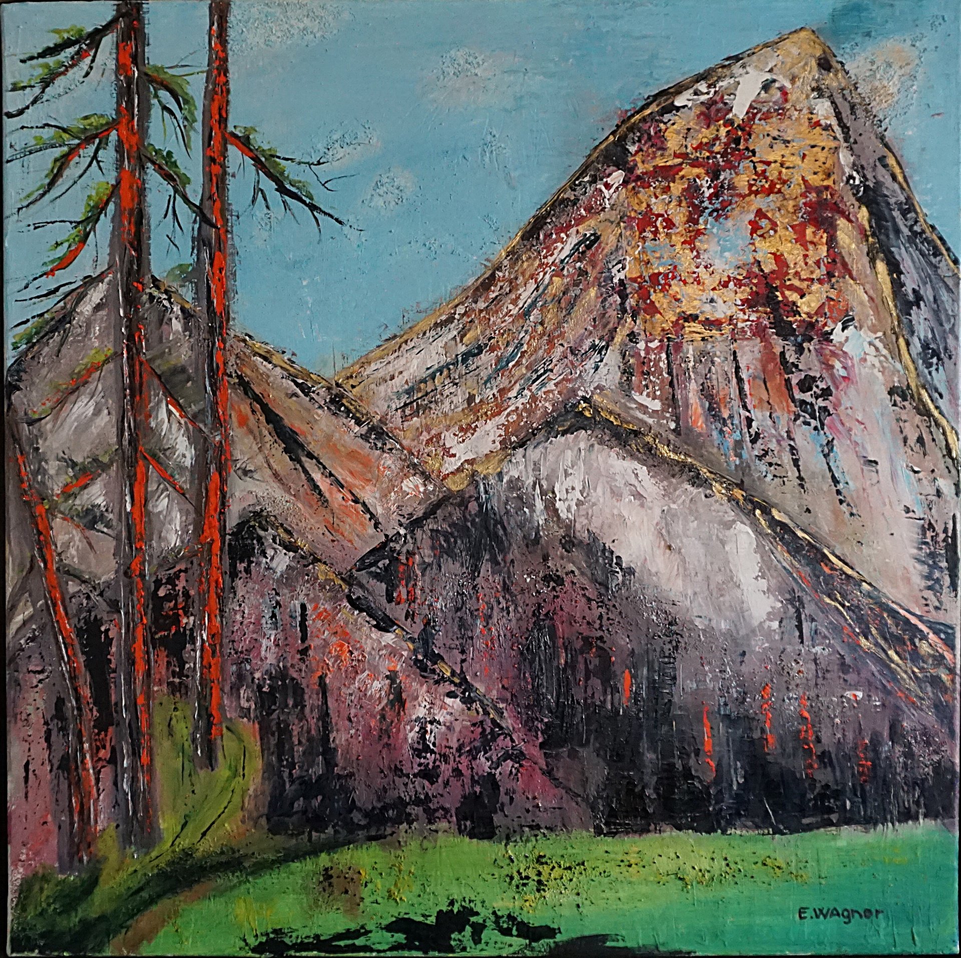 Between mountains