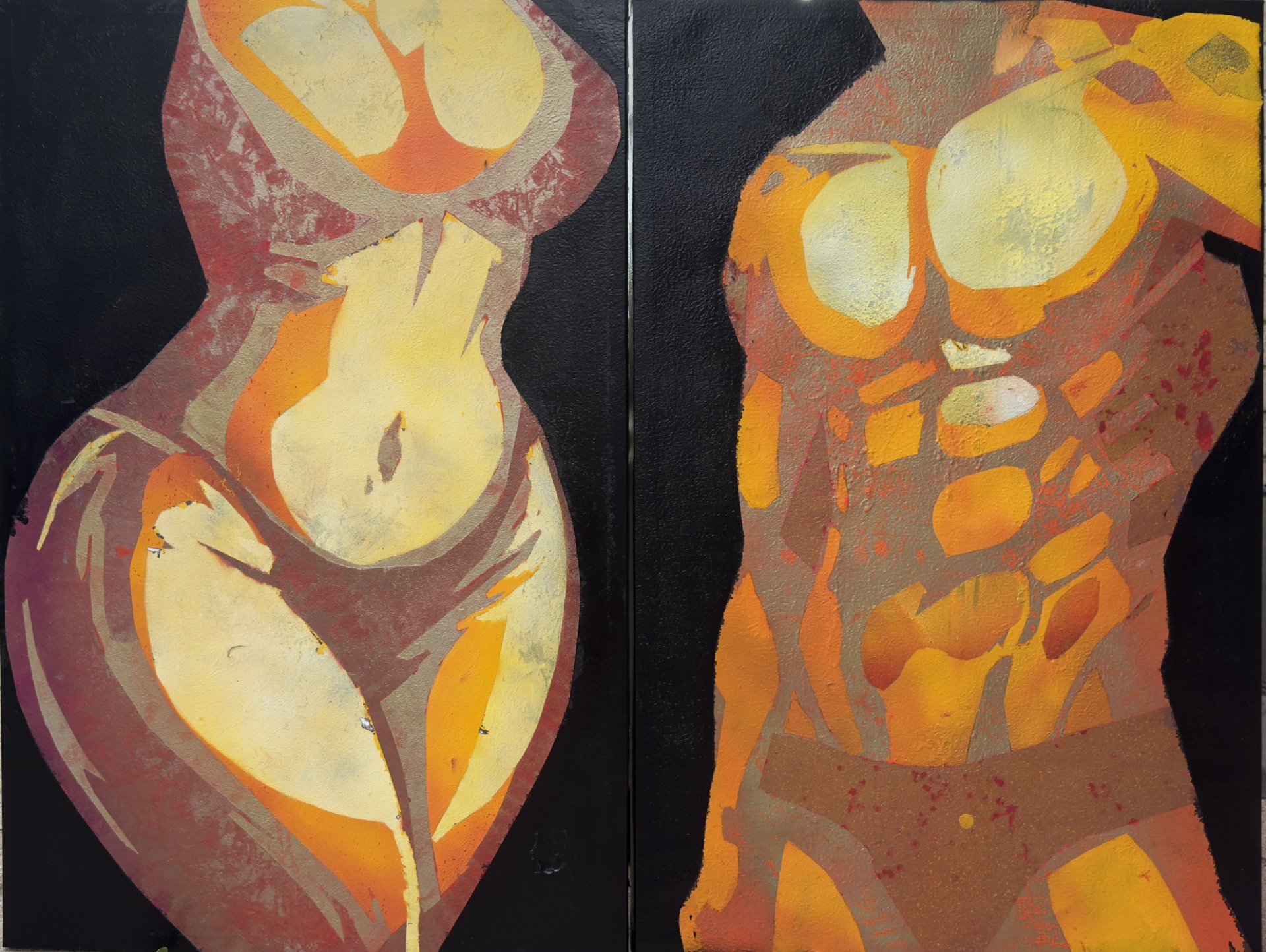 Diptych: Curves & Cut